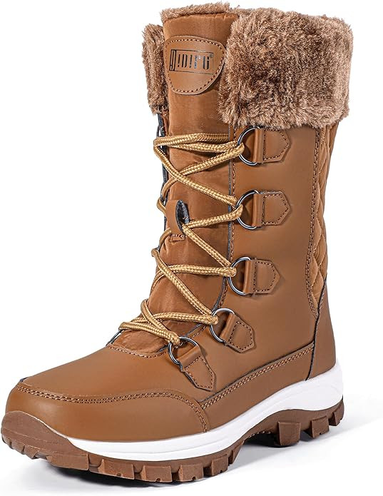 IDIFU IN2 Womens Snow Boots Winter Boots for Women Waterproof Comfortable Warm Insulated Non-Slip... | Amazon (US)