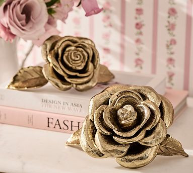 LoveShackFancy Brass Rose Object | Pottery Barn (US)