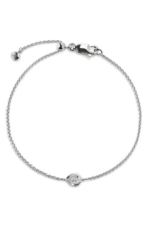 Monica Vinader Lab Grown Diamond Pear Bracelet in Sterling Silver/lab Dia at Nordstrom | Nordstrom