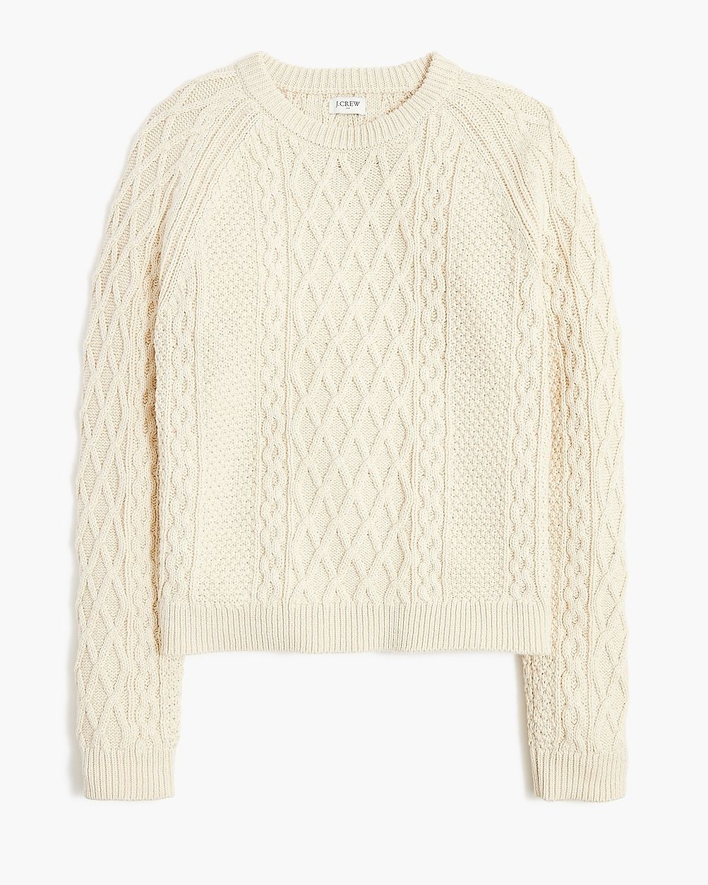 Cable crewneck sweater | J.Crew Factory