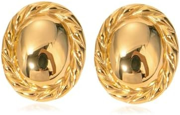 Chunky Gold Earrings Statement Stud for Women Trendy | Amazon (US)
