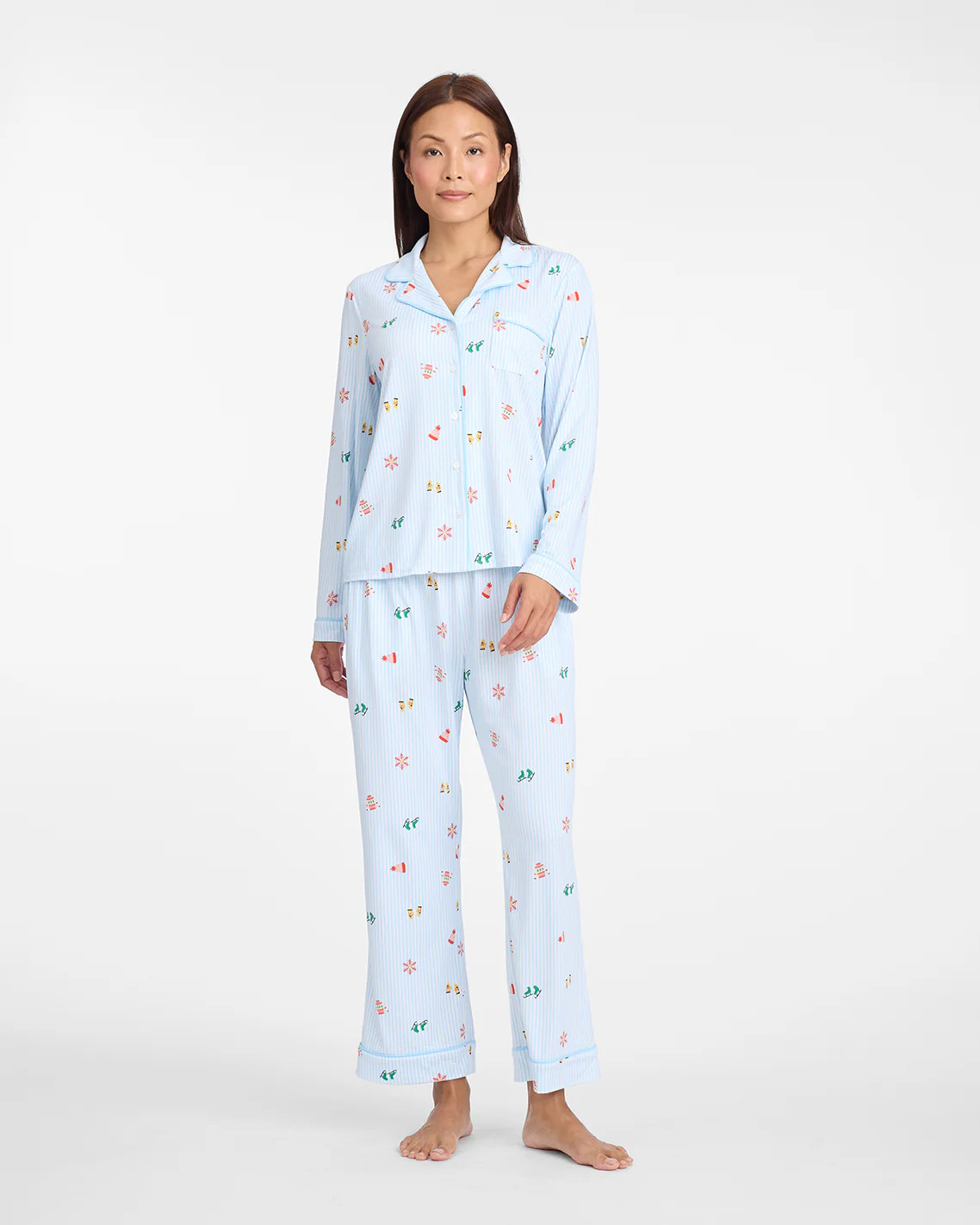 Linda Long-Sleeve Pajama Set in Winter Wonderland | Draper James (US)