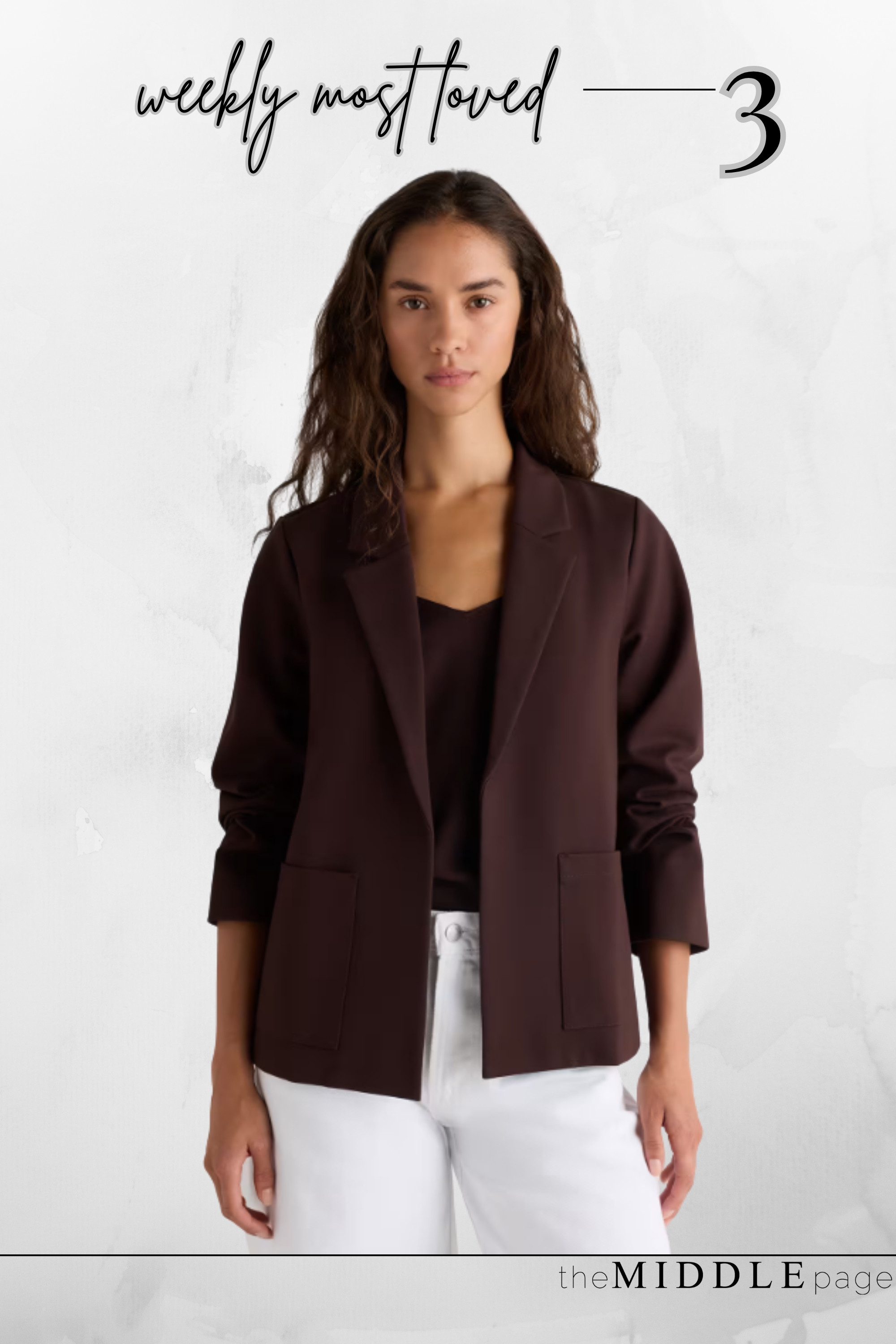 An espresso blazer is a beautiful way to soften fall outfits while still looking polished. I love this one for business casual workwear, teacher outfits, or layered with jeans for dinner. #LTKOver40 #BusinessCasualWorkwear #TeacherOutfits #FallOutfitsWomenOver50 #WorkOutfits 

 #LTKSeasonal #LTKOver40 #LTKWorkwear