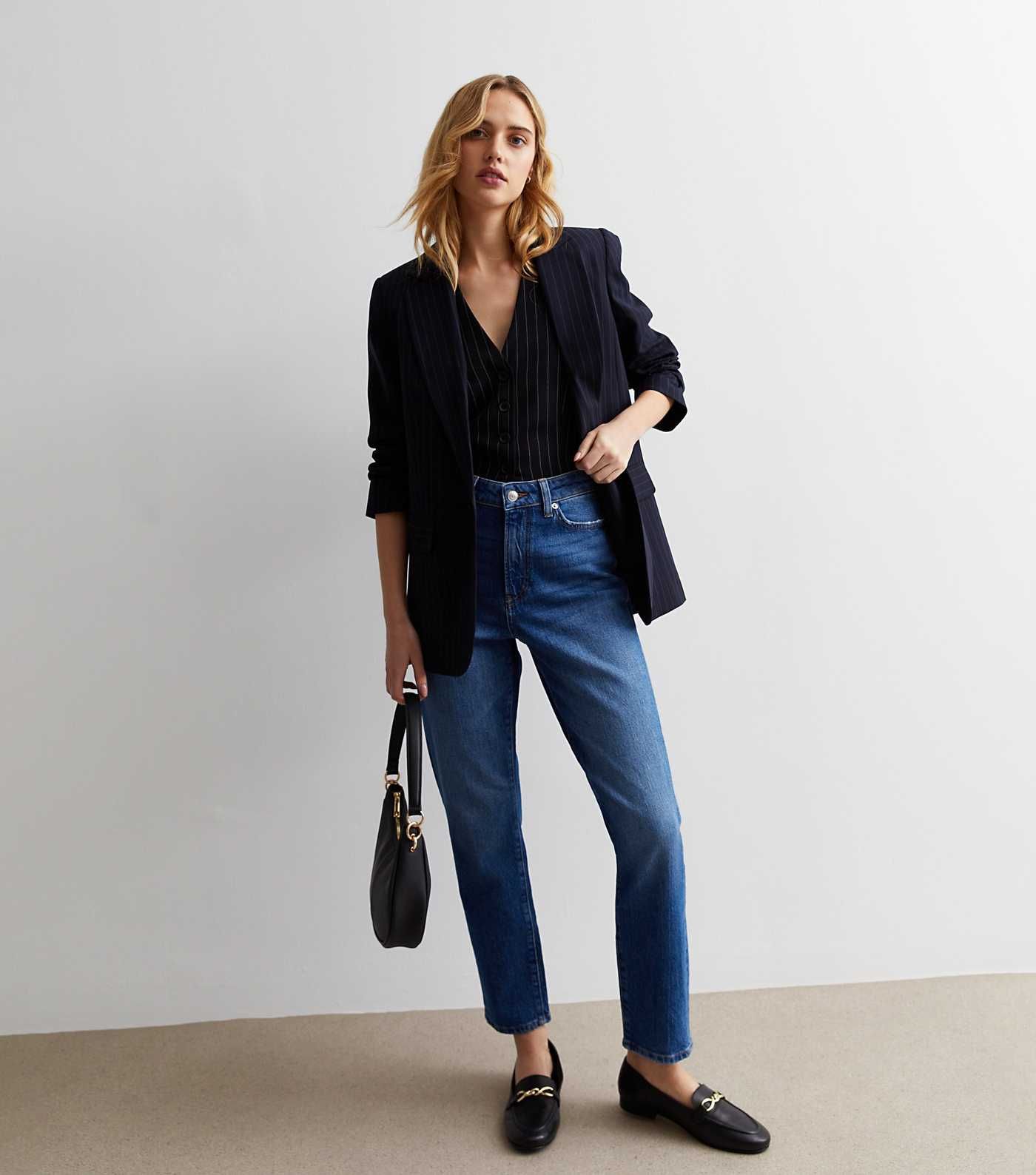 Blue High Waist Tori Mom Jeans | New Look | New Look (UK)