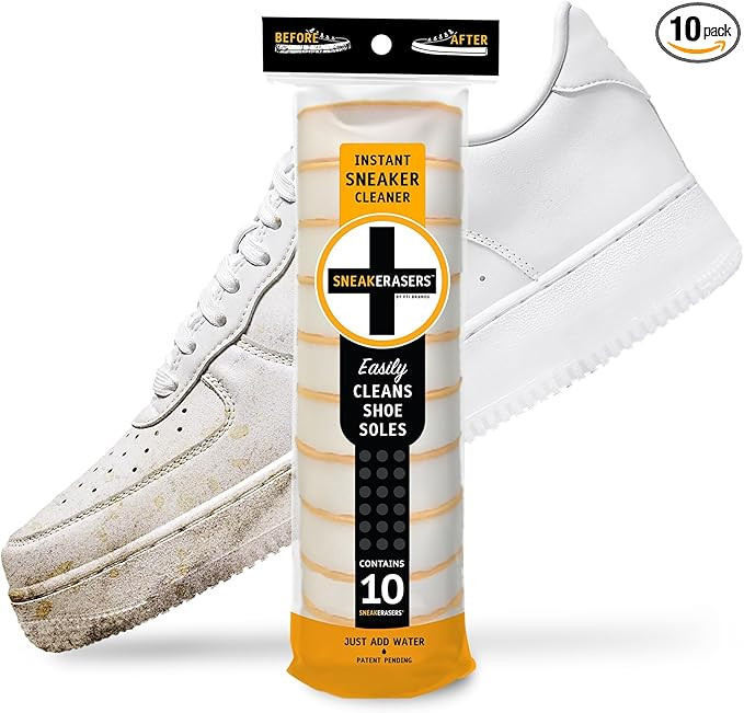 SneakERASERS Instant Sneaker Cleaner, Premium Shoe Cleaning Kit for Sneakers, Dual-Sided Sponges,... | Amazon (US)
