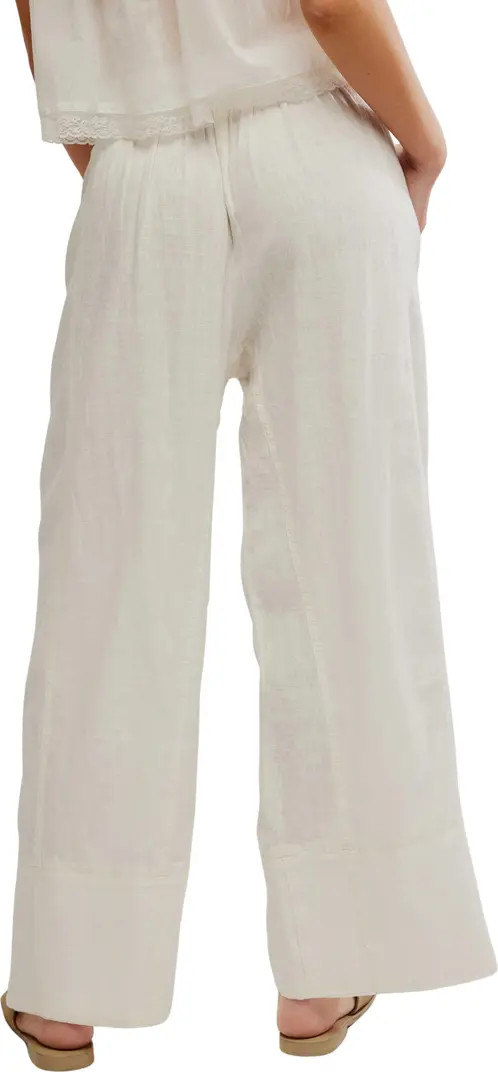 Free People Days End Pull-On Linen Blend Wide Leg Pants | Nordstrom | Nordstrom
