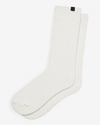 White Waffle Knit Socks | Express