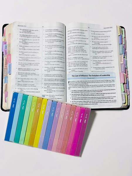 I can’t believe how long it took me to add Bible taps for easier access to each book in the Bible. Here’s what the taps inserted looks like. Also this highlighters are amazing as they do NOT bleed through my Bible or any books and or notes 

#LTKfindsunder50 #LTKstyletip #LTKhome