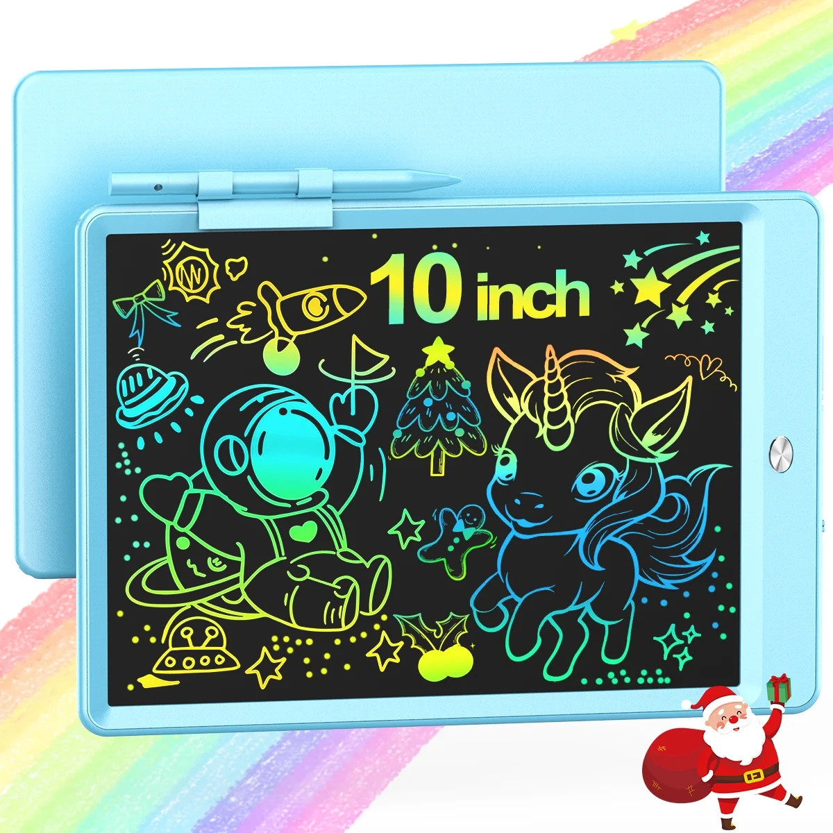 LCD Writing Tablet, 10 Inch Colorful Doodle Board Drawing Pad for Kids, Car Trip Educational Toys... | Walmart (US)
