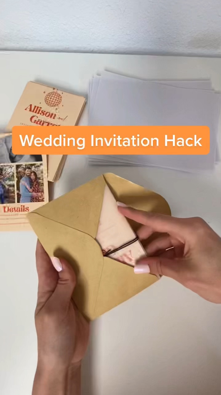 Wedding invitation hack 🧡🪩  DIY wedding / DIY bride / DIY invitations / invitation supplies / wedding supplies / wax seal

#LTKWedding #LTKVideo #LTKParties