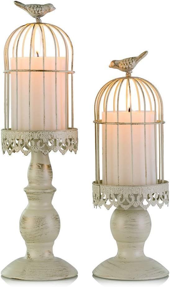 Birdcage Candle Holder Vintage Candlestick Holders, Wedding Candle Centerpieces for Tables, Iron ... | Amazon (US)