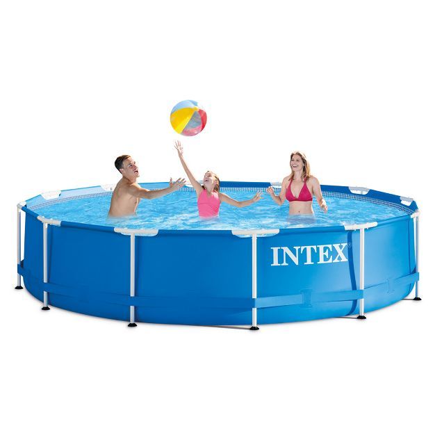 Intex 12' x 30" Metal Frame Above Ground Pool with Filter Pump | Target
