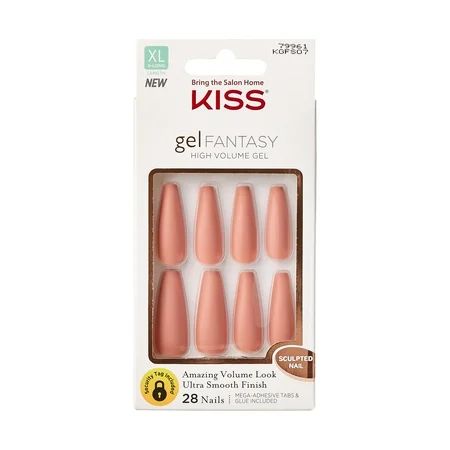 KISS Gel Fantasy Sculpted Nails XL Nails - Hoopla | Walmart (US)