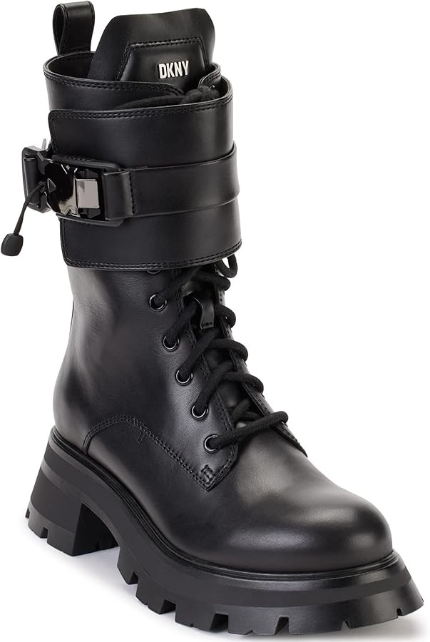 DKNY Women's Sava Lace Up Combat Boot | Amazon (US)