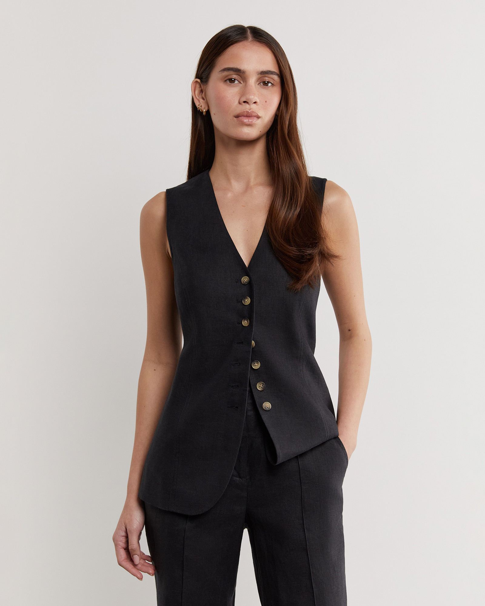 Kayla Linen Vest | JAG (Australia & New Zealand)
