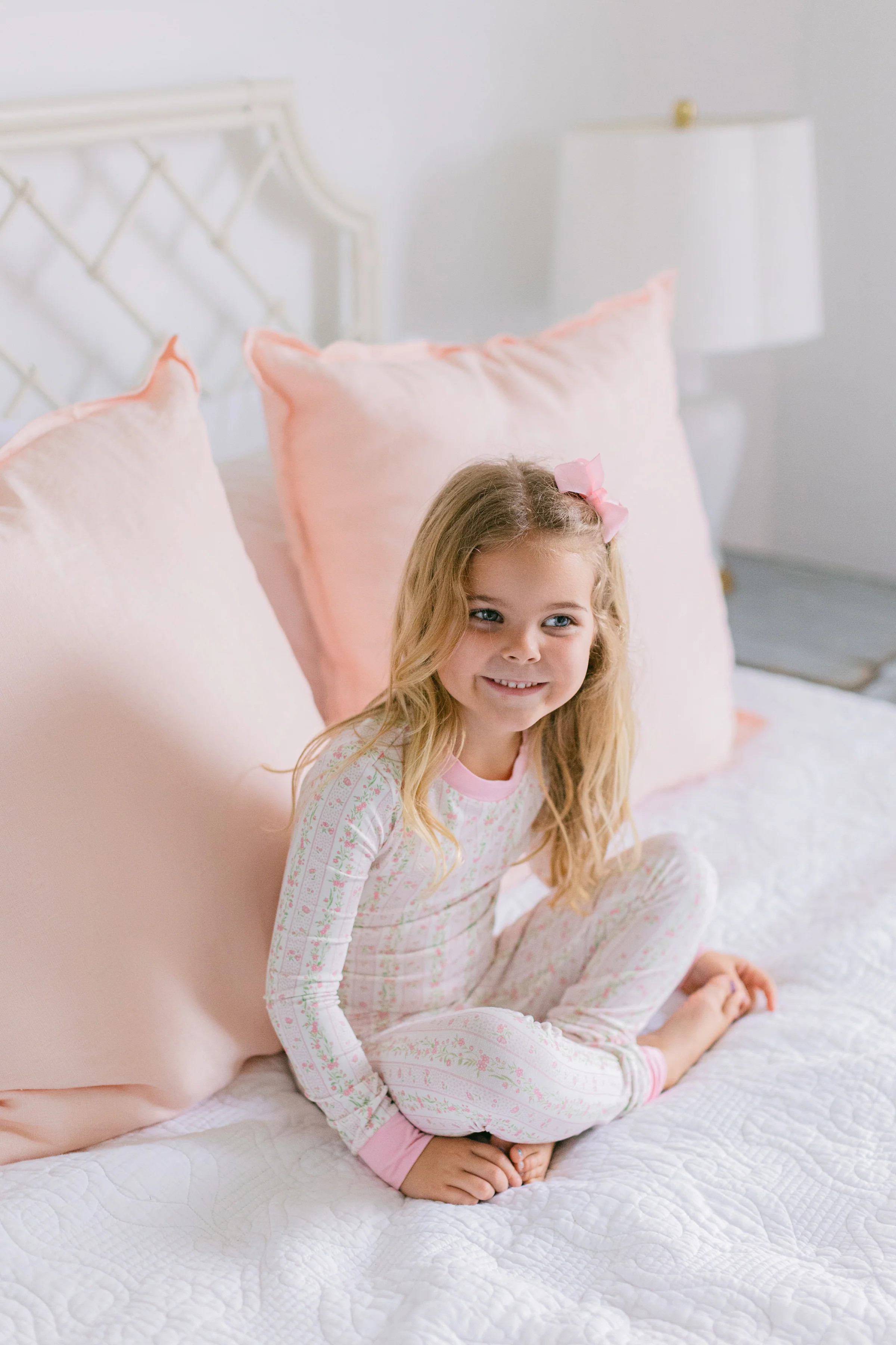 Pink Floral Premium PJ Set | Poppy Kids Co