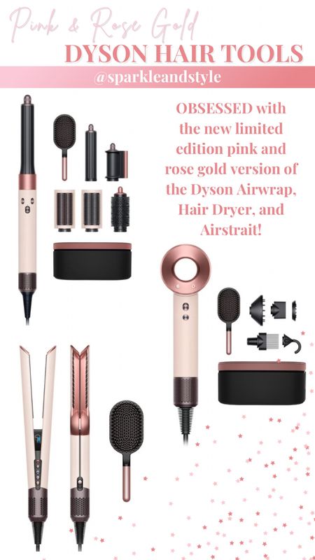 OBSESSED with the new limited edition pink and rose gold version of the Dyson Airwrap, Supersonic Hair Dryer, and Airstrait! IT’S STUNNING! 🩷✨

#LTKtravel #LTKbeauty #LTKSeasonal