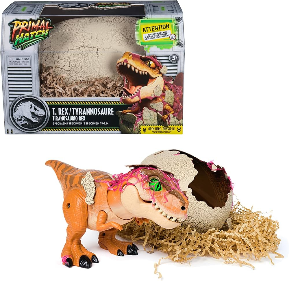 Jurassic World Primal Hatch Interactive Toy Dinosaur & Egg, Hatch & Train your own Baby Dino with... | Amazon (UK)