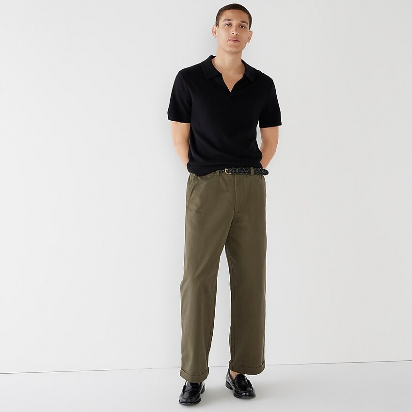 Cashmere short-sleeve johnny-collar sweater-polo | J. Crew US