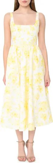Desi Floral Print Sleeveless Stretch Cotton Maxi Dress | Nordstrom