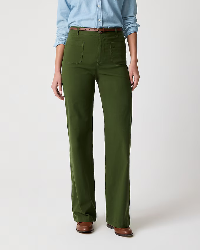 Lizzie high-rise patch-pocket wide-leg pant | J.Crew Factory
