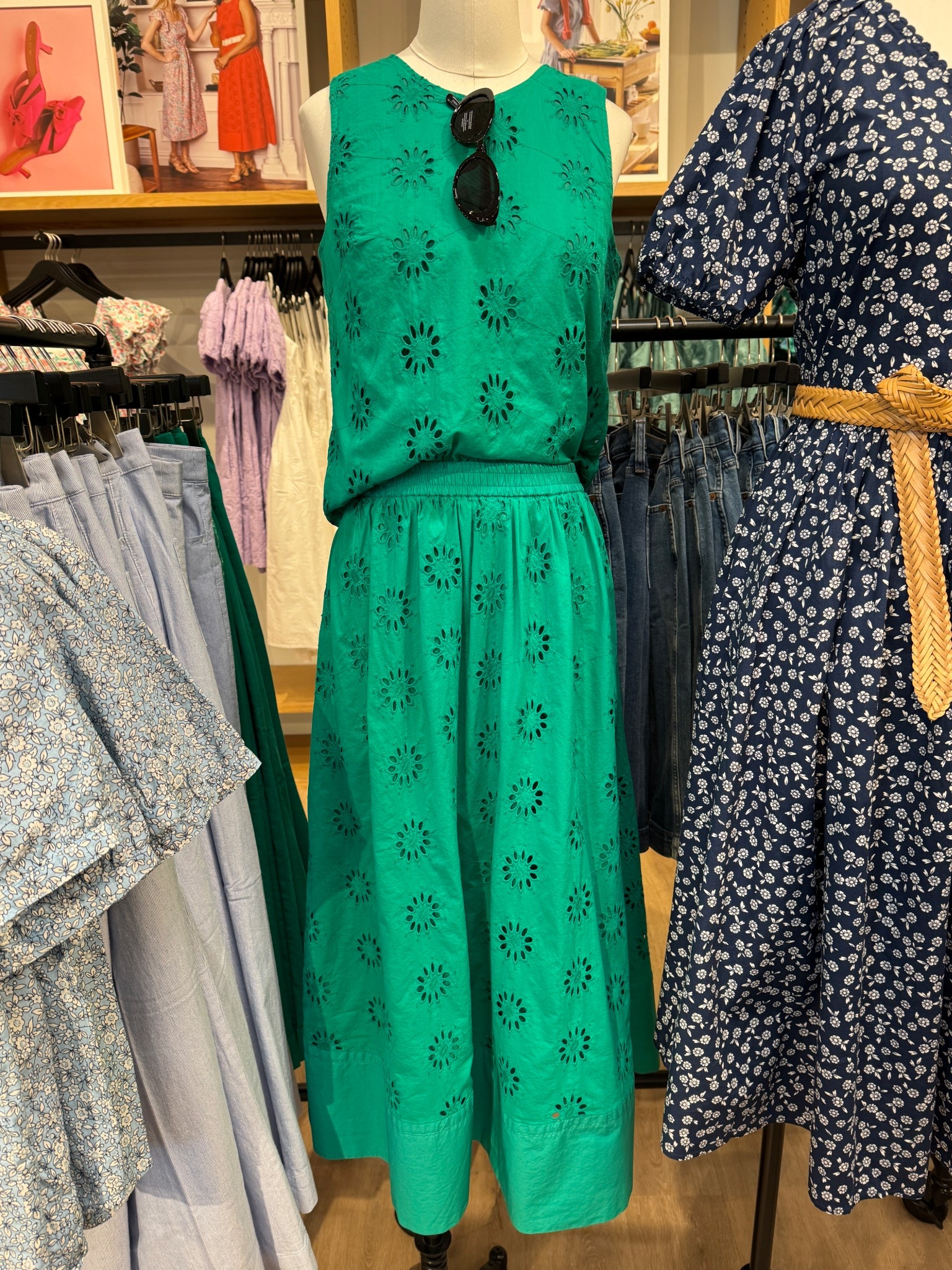 I love this spring outfit for an Easter outfit or for a spring social event. . I would wear it as a vacation outfit as well. It is a nice cotton material and lined. Well made and nicely detailed. This green color is a beautiful emerald green. Also comes in a bright red  
Tank top and skirt sold separately. 


#LTKStyleTip #LTKOver40 #LTKSaleAlert
