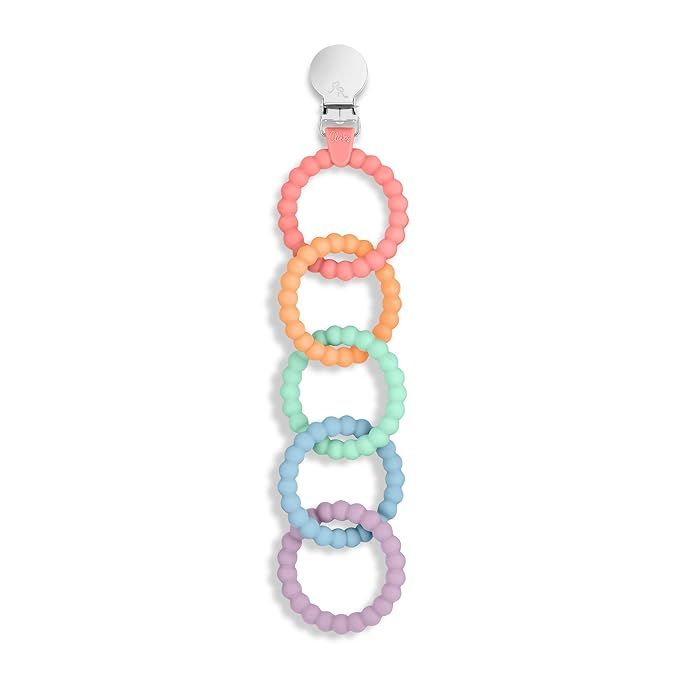 Ryan & Rose Cutie Clinks Attachable Teether Chew Toy for Babies (Mosaic) | Amazon (US)