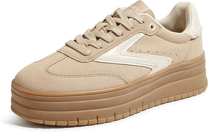 LUCKY STEP Women's Platform Sneakers Gum Sole Suede Casual Classic Retro Rubber Thick Sole Trendy... | Amazon (US)