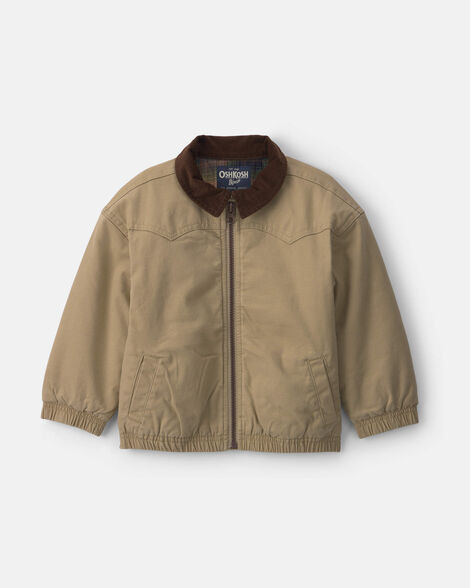 Toddler Boy Utility Barn Jacket - Khaki/Brown | Carter's Inc