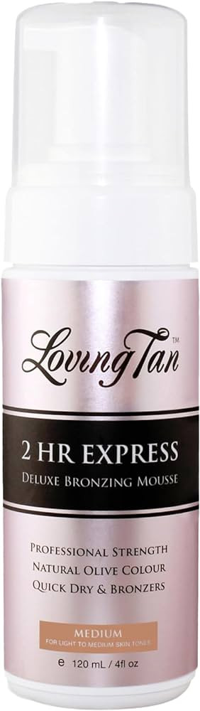 Loving Tan 2 HR Express Mousse, Medium - Streak Free, Natural looking, Professional Strength Sunl... | Amazon (US)