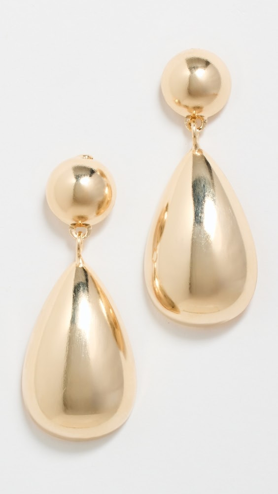 By Adina Eden Solid Ball X Teardrop Drop Stud Earrings | Shopbop | Shopbop