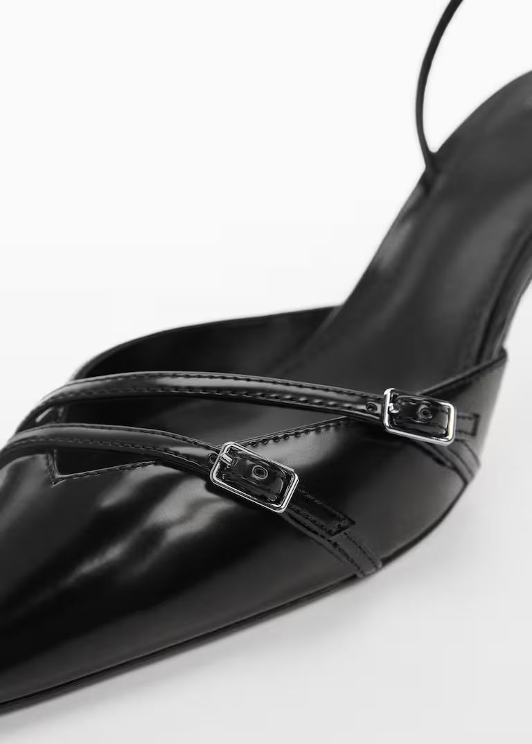 Slingback heeled shoes with buckle | MANGO (US)