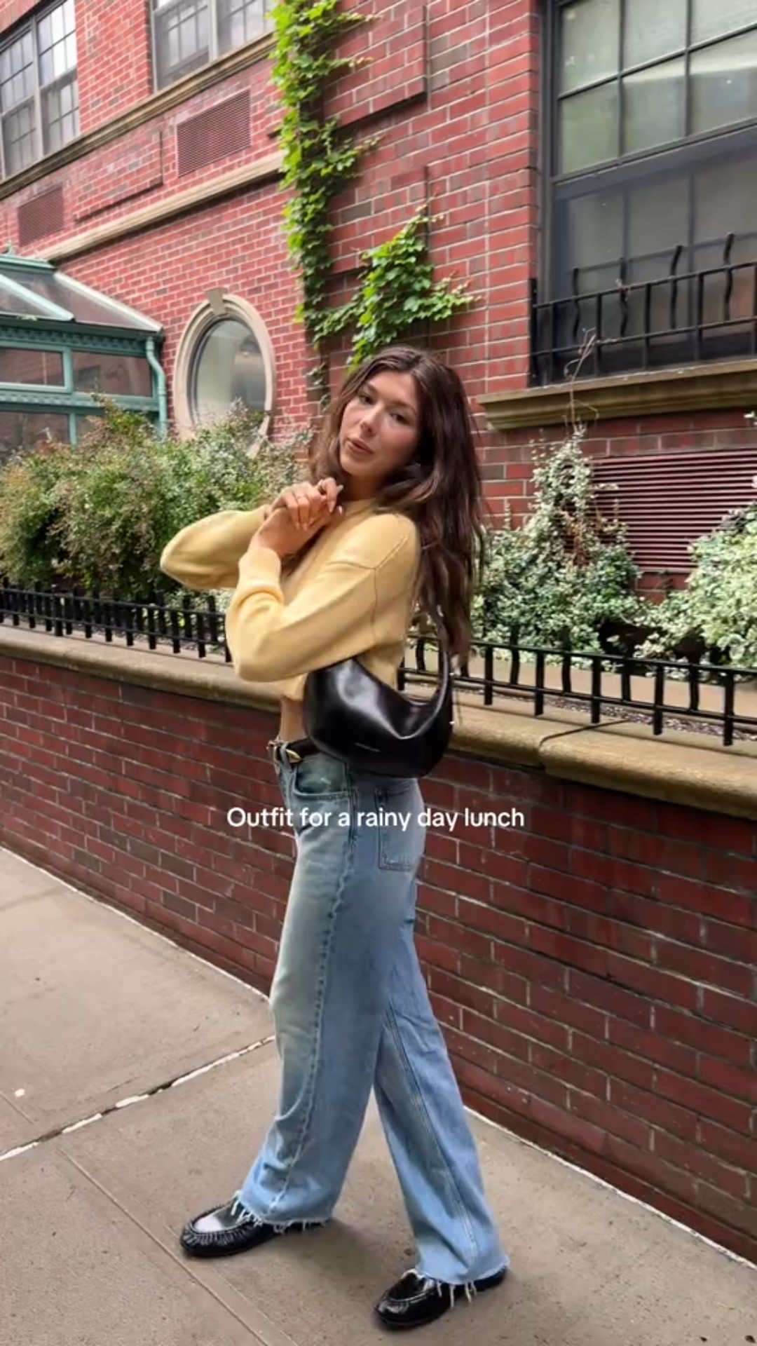 Yellow sweater (color shows up as red on first link but it’s available in yellow too!) with baggy jeans and loafers 

#LTKStyleTip #LTKShoeCrush #LTKWorkwear