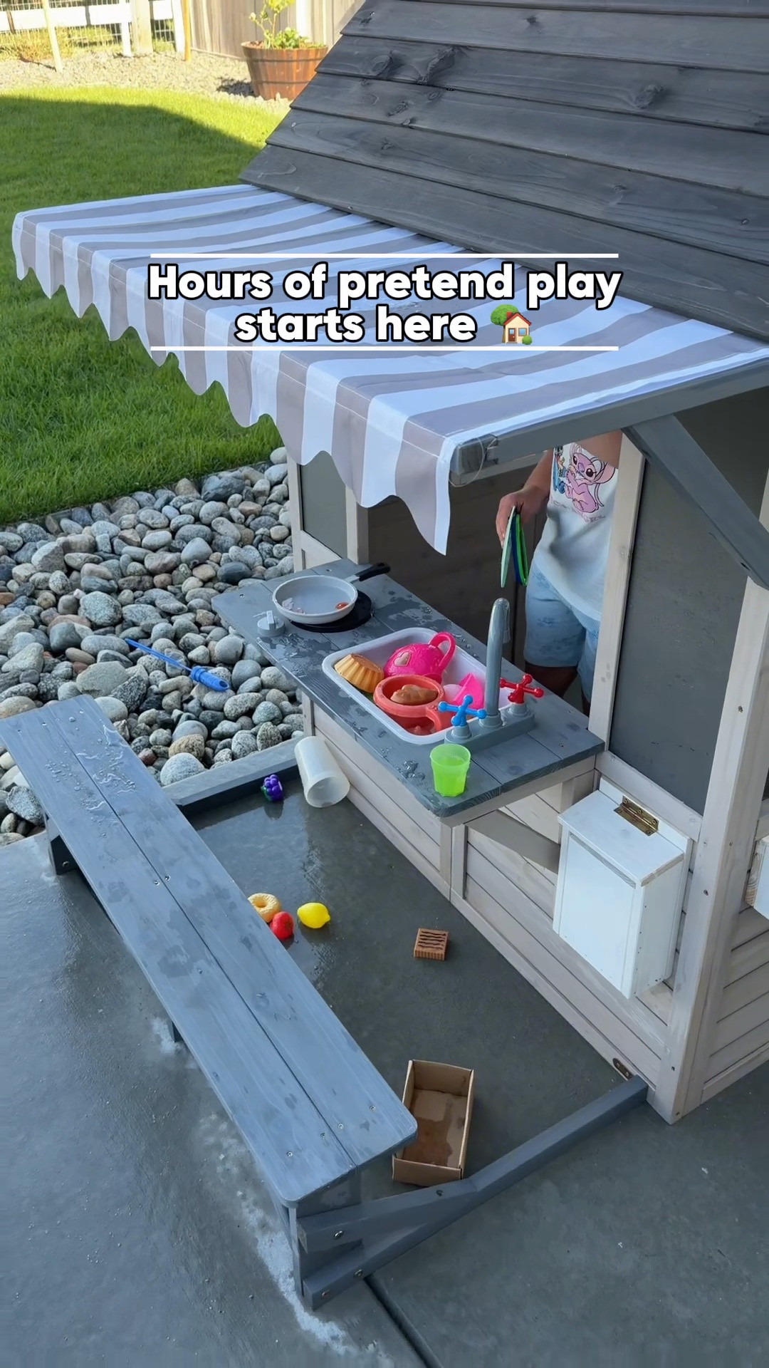 Outdoor kids playhouse + backyard play ideas for toddlers | Pretend play essentials

#LTKKids #LTKHome #LTKdayinmylife