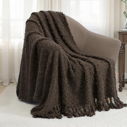Soft Knit Throw Blanket for Couch with Tassels 50"x60" | Amazon (US)