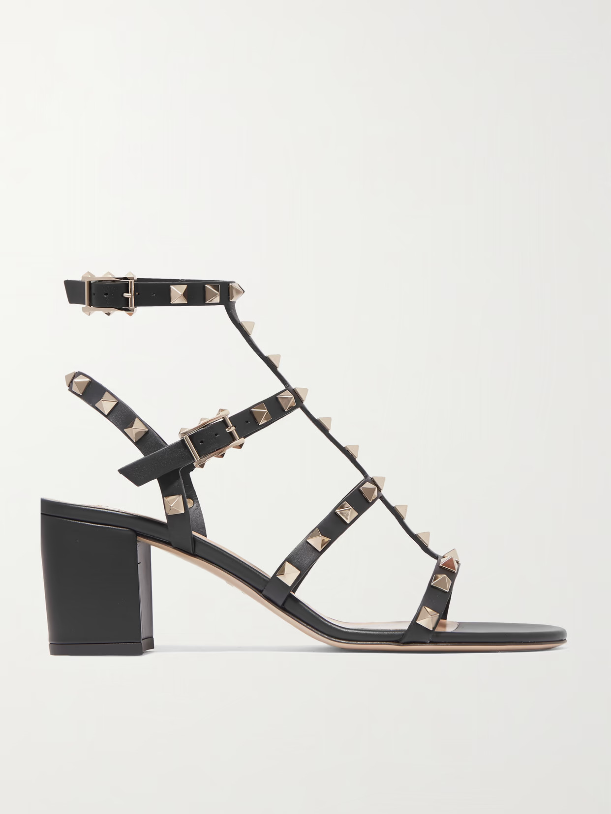 Valentino Garavani - Rockstud 60 Leather Sandals - Black | NET-A-PORTER (UK & EU)