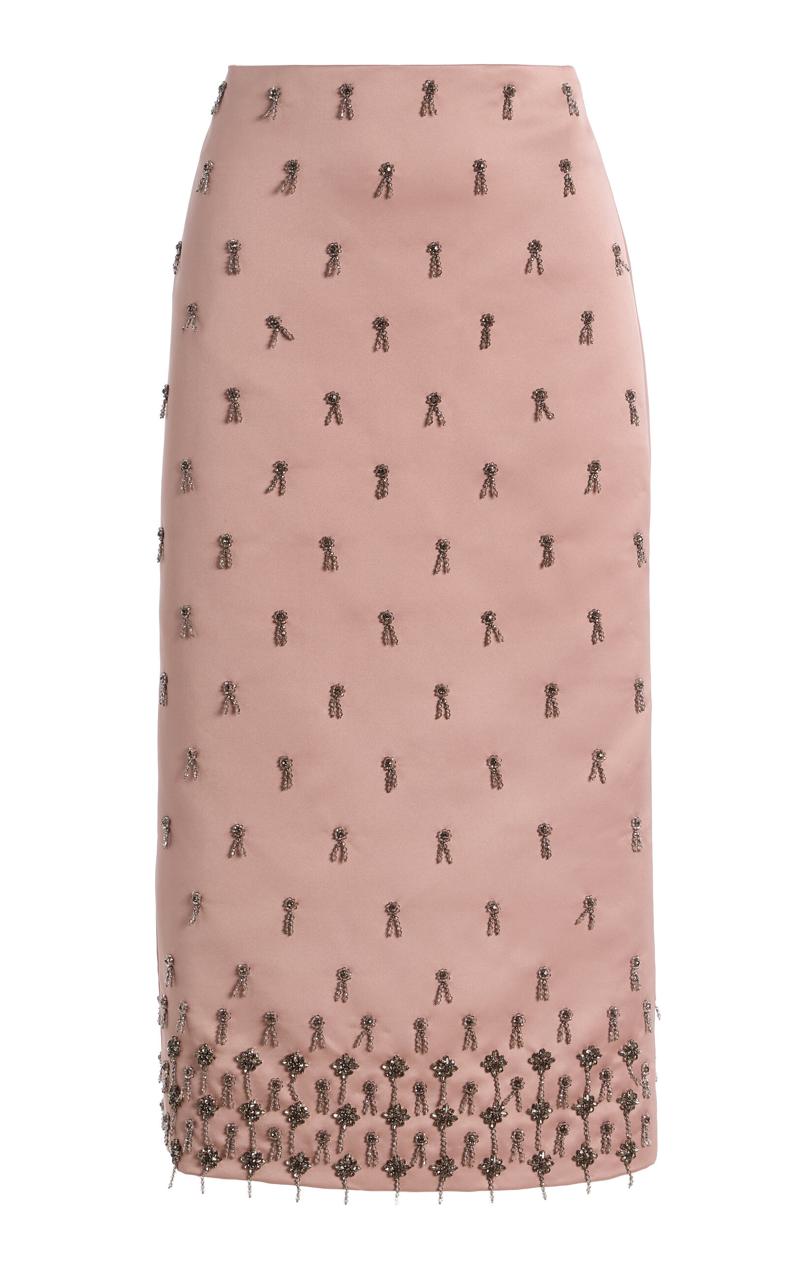 Alexis Luisa Beaded Satin Midi Skirt - Moda Operandi | Moda Operandi (Global)