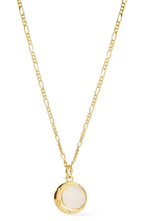 Ana Luisa Mei Moon Pendant Necklace in Gold/white at Nordstrom | Nordstrom
