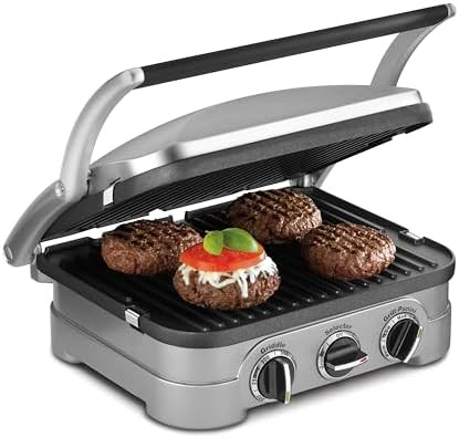 Cuisinart Griddler Indoor Grill, Panini Press, Sandwich Maker & More, 5-in-1 Grilling, Dishwasher... | Amazon (US)