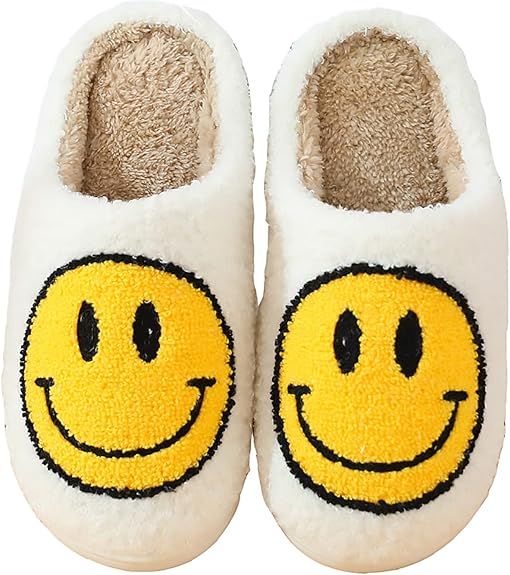 Smiley Face Slippers For Women and Men Water Proof Smiley Slippers With Smile Keep warm Couples S... | Amazon (US)