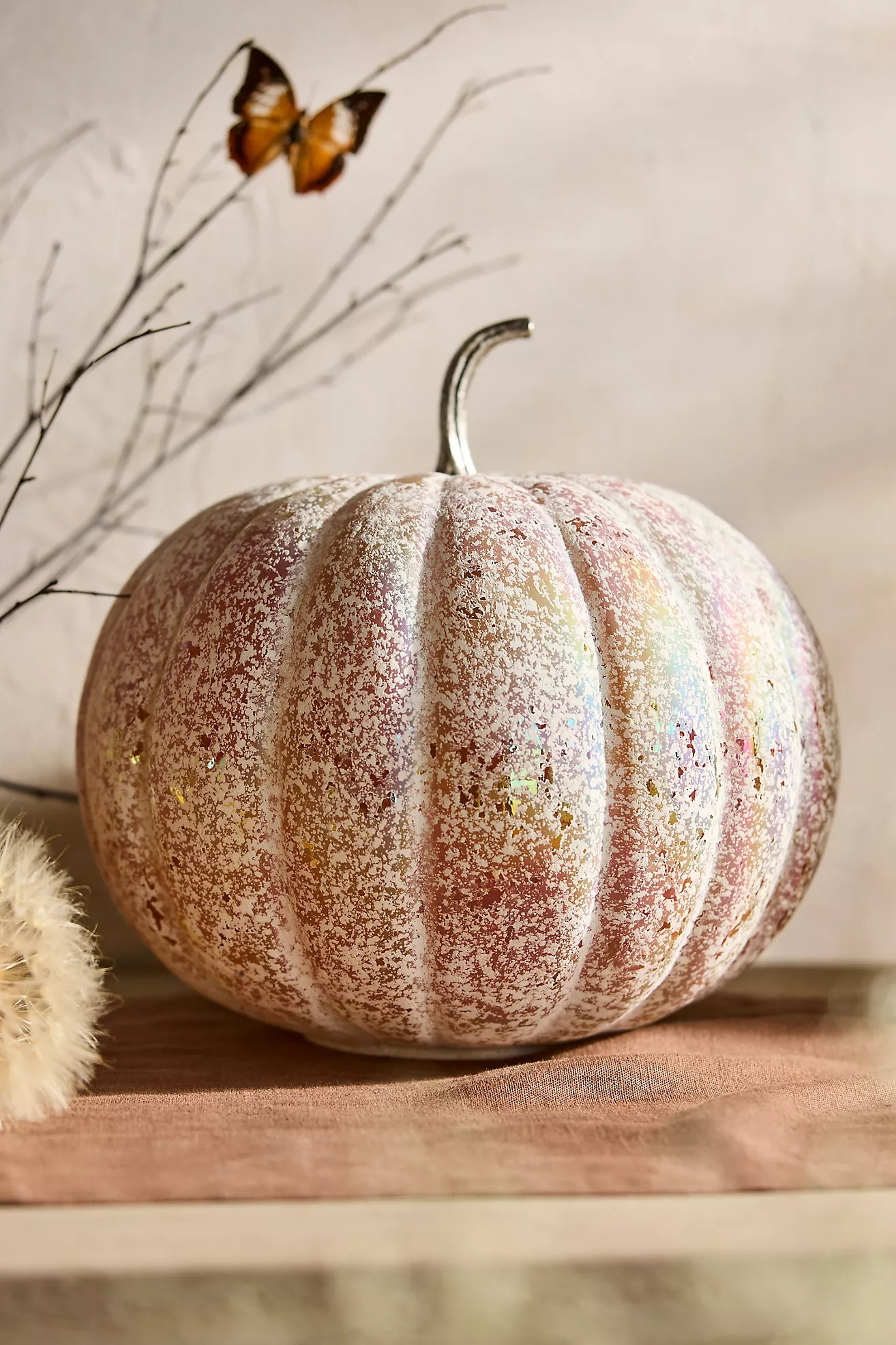 Frosted Glass Pumpkin, 12" | Anthropologie (US)