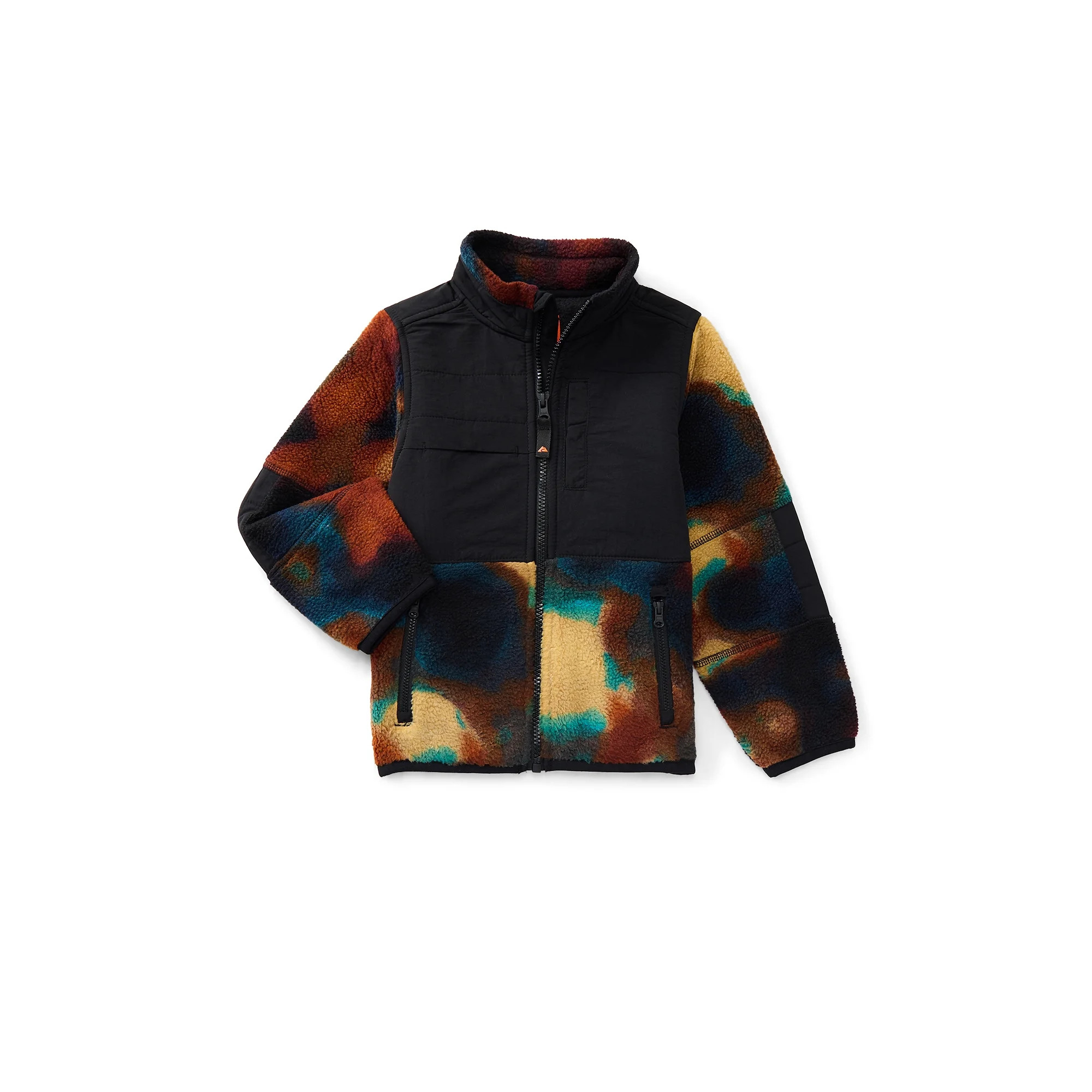 Ozark Trail Boys Mixed Media Fleece Jacket, Sizes 4-18 - Walmart.com | Walmart (US)