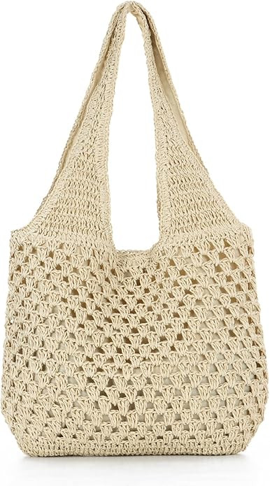 Oweisong Large Straw Beach Bag for Women Handmade Woven Raffia Tote Hobo Summer Shoulder Bag Vaca... | Amazon (US)