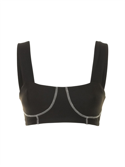 Weworewhat - Corset stretch tech bra - Black | Luisaviaroma | Luisaviaroma