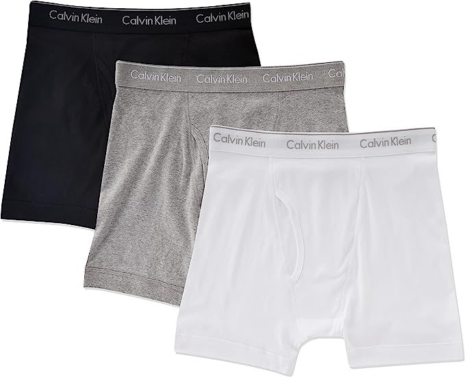 Calvin Klein Men's Underwear Cotton Classics 3-Pack Boxer Brief | Amazon (US)