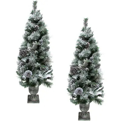 Fraser Hill Farm  2-Pack 48-in Happy Holidays Yard Decoration | Lowe's