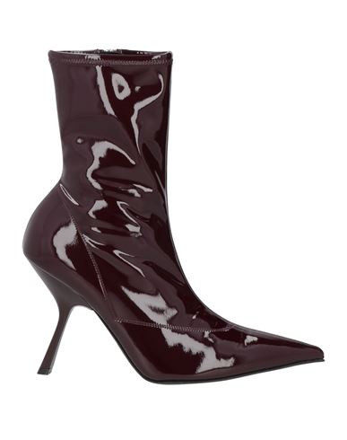 Sergio Rossi Woman Ankle boots Burgundy Size 9.5 Textile fibers | YOOX (US)