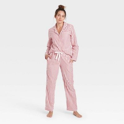 Women's Perfectly Cozy Plaid Flannel Pajama Set - Stars Above™ White | Target