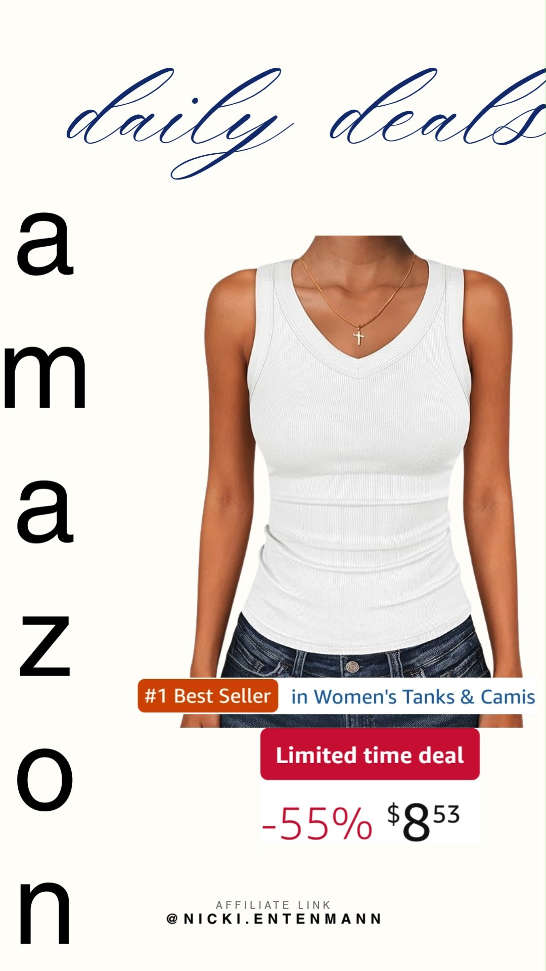 Women V Neck Ribbed Knit Slim Fitted Sleeveless adds effortless charm with a flattering cut, soft texture, and versatile style that pairs beautifully for day or night looks. 👗✨🌸  

#VNeckTop #ribbedknit #slimfit #sleevelessstyle #fashionfinds #womenswear #ootd #trendystyle #modernlooks #shopping 

 #LTKdayinmylife #LTKootd #LTKSaleAlert