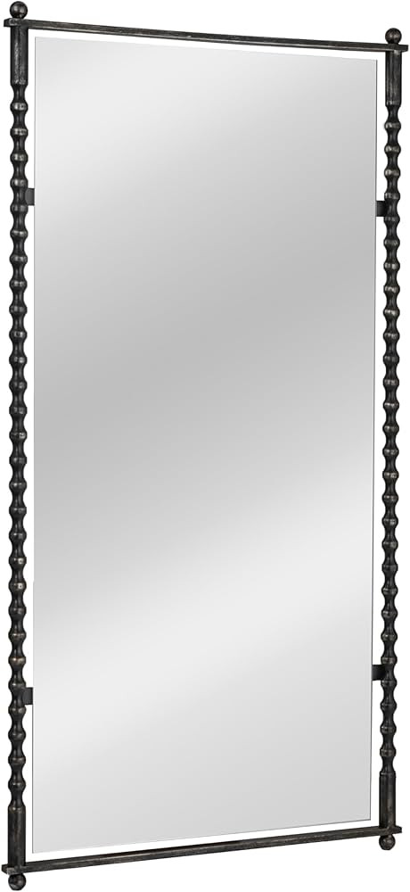 Creative Co-Op Cast Metal Framed Tall Wall Mirror, Black | Amazon (US)